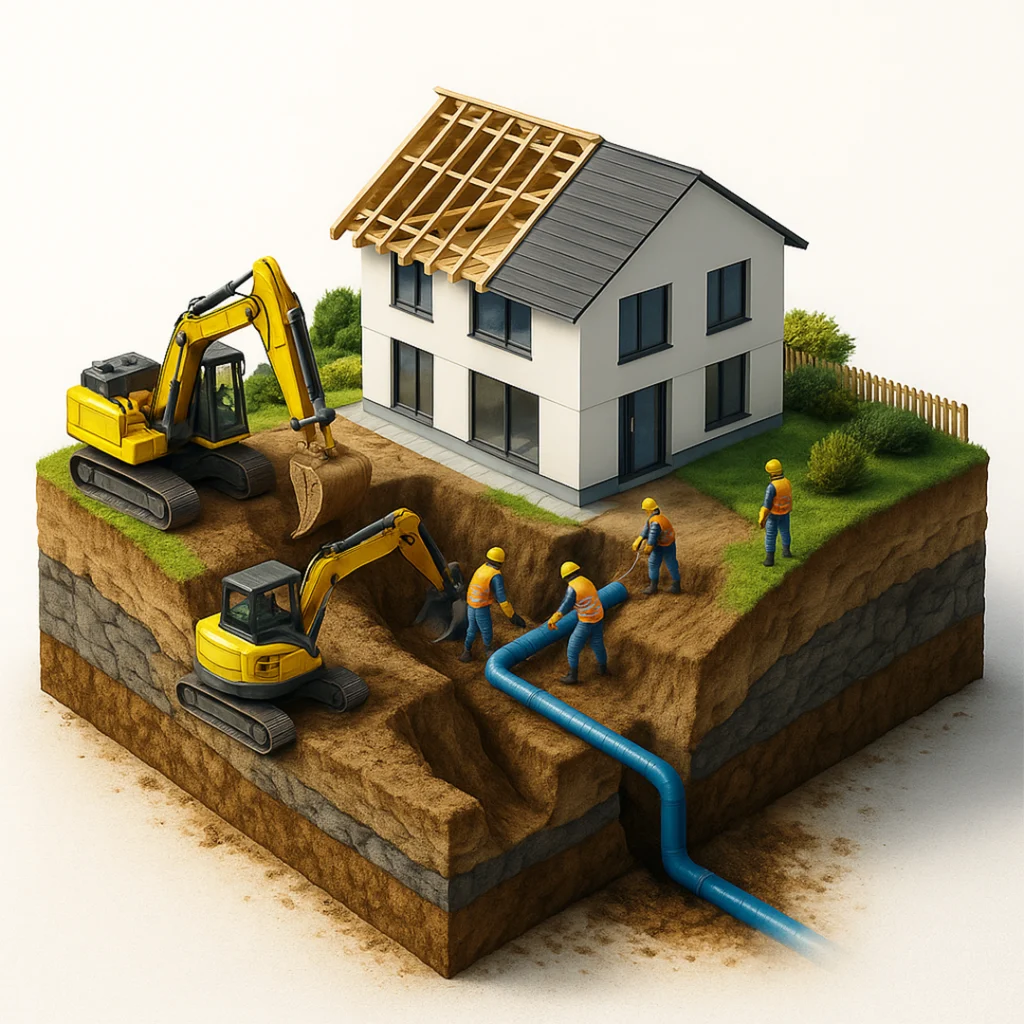 Budowa przyłącza wodociągowego Piaseczno